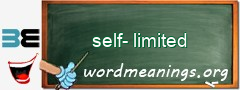 WordMeaning blackboard for self-limited